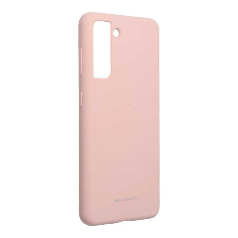 Silicone case na Samsung Galaxy S21 5G MERCURY Silikónový kryt Ružový