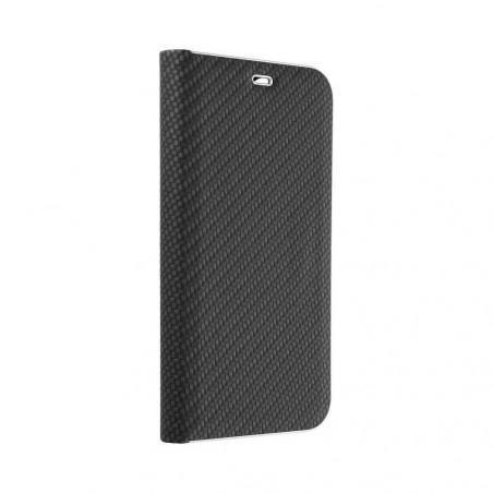 LUNA Book Carbon na Apple iPhone 13 mini FORCELL Peňaženkový obal Čierny