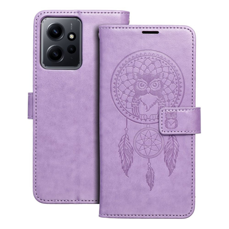Peňaženkové puzdro MEZZO Book na XIAOMI Redmi Note 12 4G Lapač snov  Fialový (Purple)