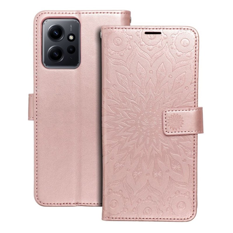 Peňaženkové puzdro MEZZO Book na XIAOMI Redmi Note 12 5G Mandala  Ružovo-zlatý
