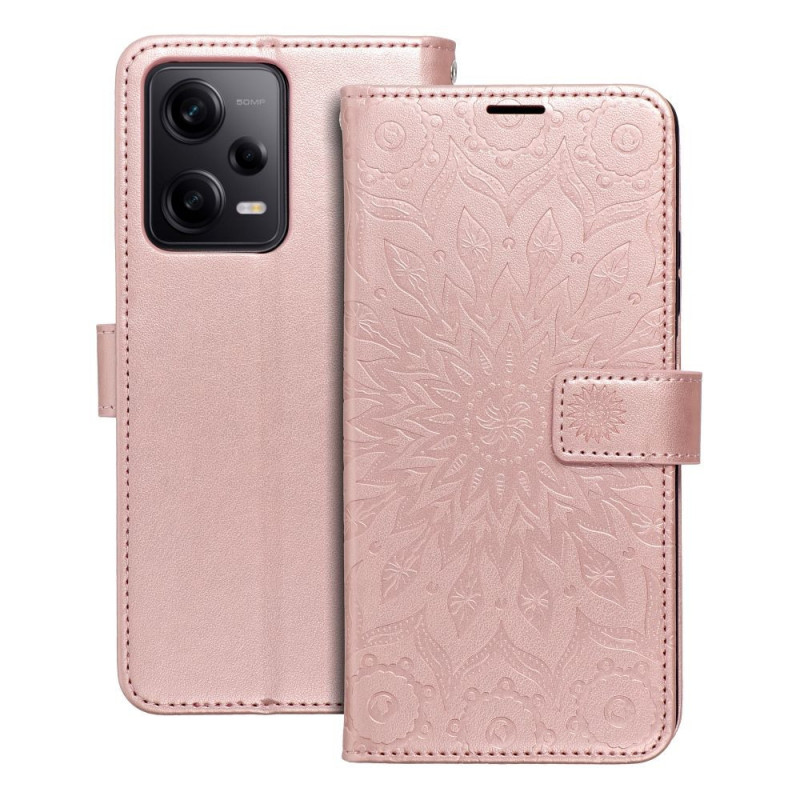 Peňaženkové puzdro MEZZO Book na XIAOMI Redmi Note 12 Pro 5G Mandala  Ružovo-zlatý