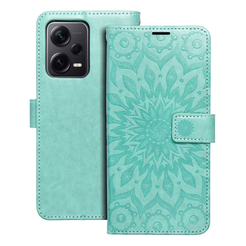 Peňaženkové puzdro MEZZO Book na XIAOMI Redmi Note 12 Pro Plus 5G Mandala  Zelený