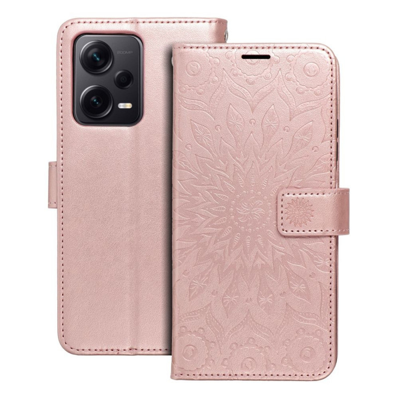 Peňaženkové puzdro MEZZO Book na XIAOMI Redmi Note 12 Pro Plus 5G Mandala  Ružovo-zlatý