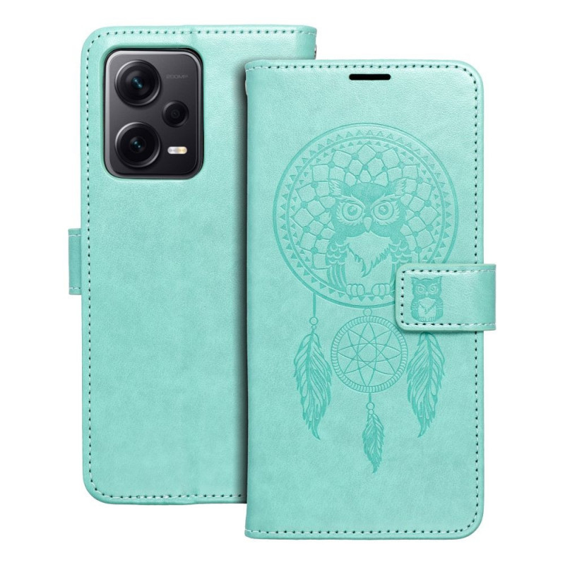 Peňaženkové puzdro MEZZO Book na XIAOMI Redmi Note 12 Pro Plus 5G Lapač snov  Zelený