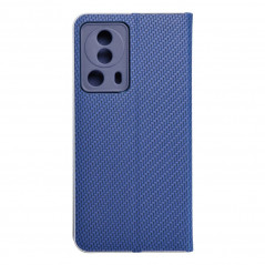 Peňaženkové puzdro LUNA Book Carbon na XIAOMI 13 Lite Uhlíkové vlákno, Elegant  Modrý