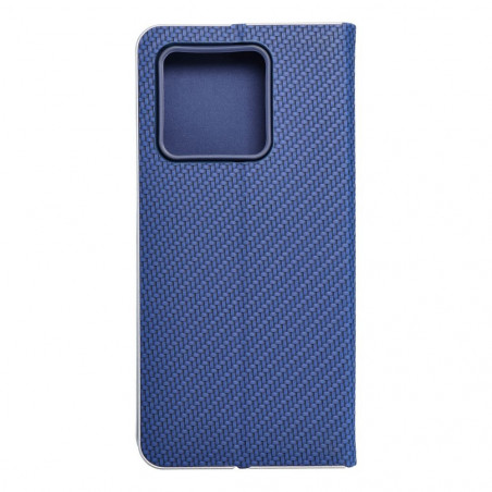 Peňaženkové puzdro LUNA Book Carbon na XIAOMI 13 Pro Uhlíkové vlákno, Elegant  Modrý