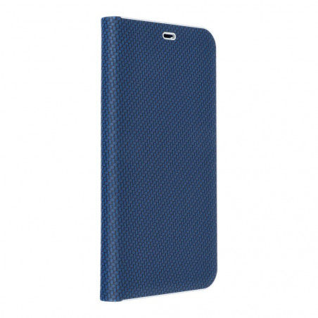 Peňaženkové puzdro LUNA Book Carbon na XIAOMI 13 Uhlíkové vlákno, Elegant  Modrý