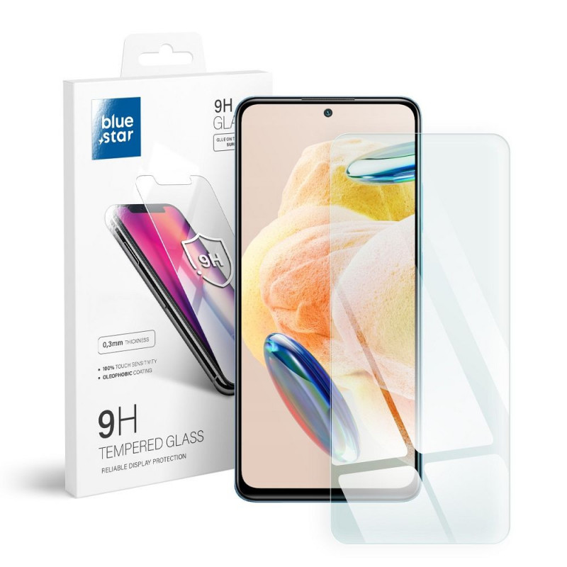 Ochranné sklo Blue Star 9H na XIAOMI Redmi Note 12 Pro 5G Transparentný 