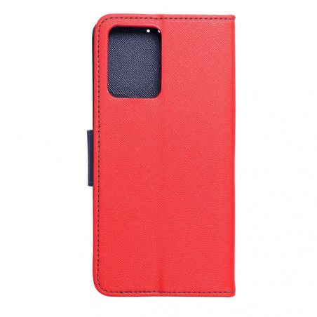 Peňaženkové puzdro Fancy Book na XIAOMI Redmi Note 12 5G Červený / Námornícka modrá