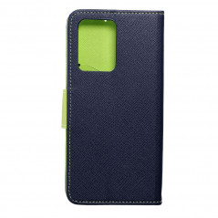 Peňaženkové puzdro Fancy Book na XIAOMI Redmi Note 12 Pro Plus 5G Námornícka modrá / Limetkovo zelený