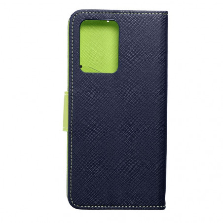 Peňaženkové puzdro Fancy Book na XIAOMI Redmi Note 12 Pro Plus 5G Námornícka modrá / Limetkovo zelený