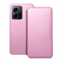 Peňaženkové puzdro Dual Pocket book na XIAOMI Redmi Note 12 4G Svetlo ružový