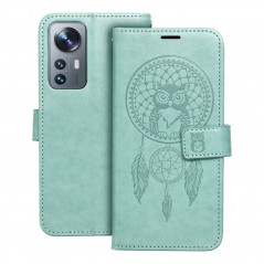 Peňaženkové puzdro MEZZO Book na XIAOMI 12 Lite Lapač snov  Zelený