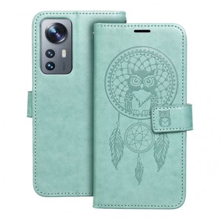 Peňaženkové puzdro MEZZO Book na XIAOMI 12 Lite Lapač snov  Zelený