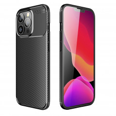Kryt Carbon premium na Apple iPhone 14 Elegant  Čierny