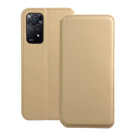 Peňaženkové puzdro Dual Pocket book na XIAOMI Redmi Note 11 Pro 5G Zlatý 