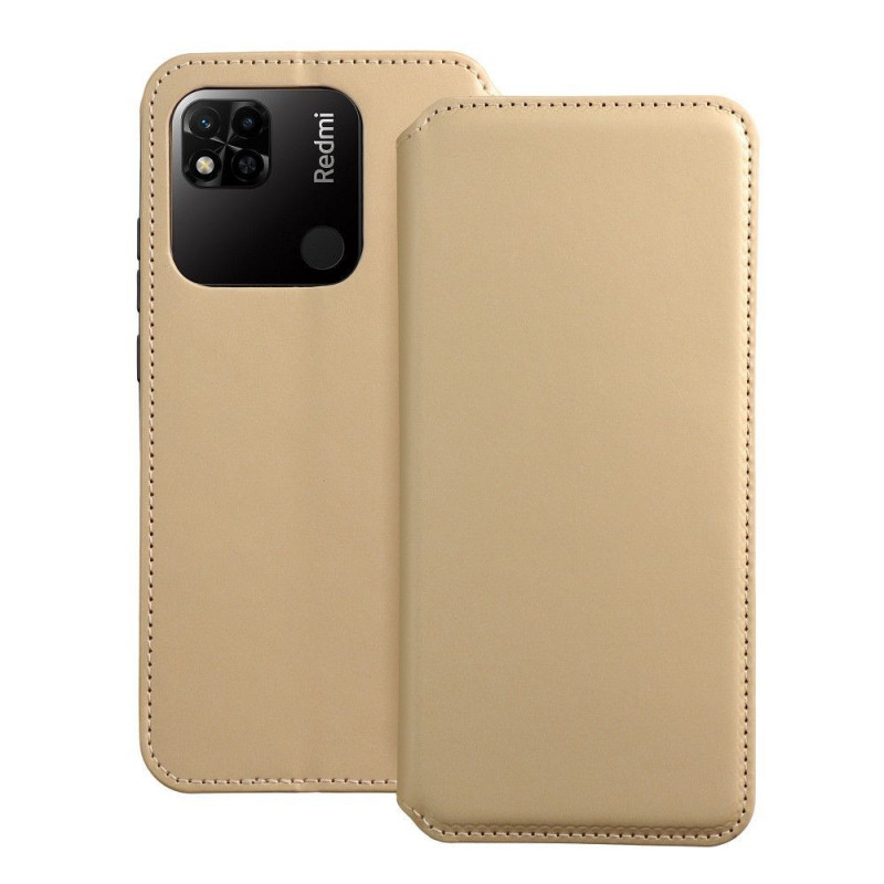 Peňaženkové puzdro Dual Pocket book na XIAOMI Redmi 10A Zlatý 