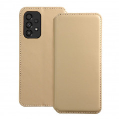 Peňaženkové puzdro Dual Pocket book na Samsung Galaxy A33 Zlatý