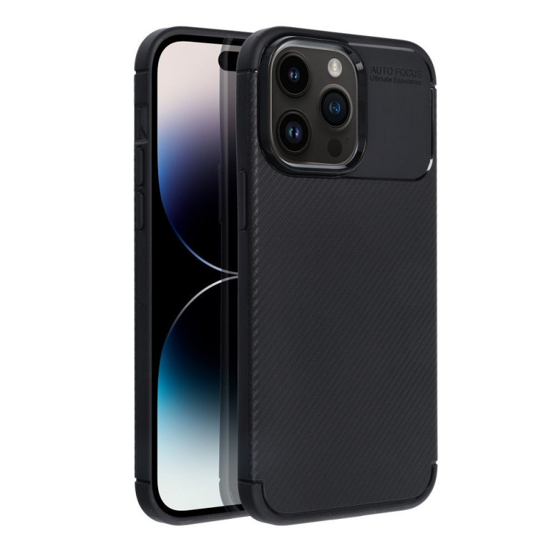 Kryt Carbon premium na Apple iPhone 14 Pro Max Elegant  Čierny