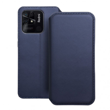 Peňaženkové puzdro Dual Pocket book na XIAOMI Redmi 10C Tmavší modrý