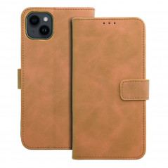 Peňaženkové puzdro TENDER Book na Apple iPhone 14 Plus Hnedý