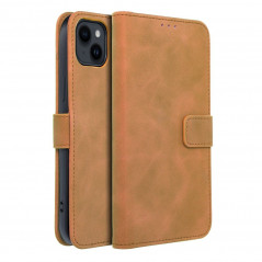 Peňaženkové puzdro TENDER Book na Apple iPhone 14 Plus Hnedý