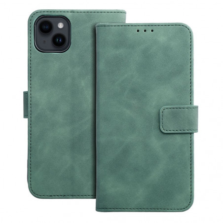 Peňaženkové puzdro TENDER Book na Apple iPhone 14 Plus Zelený