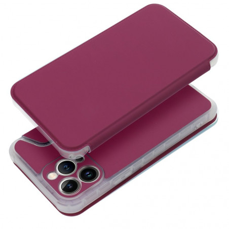 Peňaženkové puzdro Piano Book na Apple iPhone 13 Pro Max Purpurový