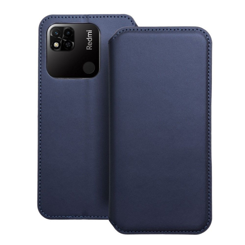 Peňaženkové puzdro Dual Pocket book na XIAOMI Redmi 10A Tmavší modrý 