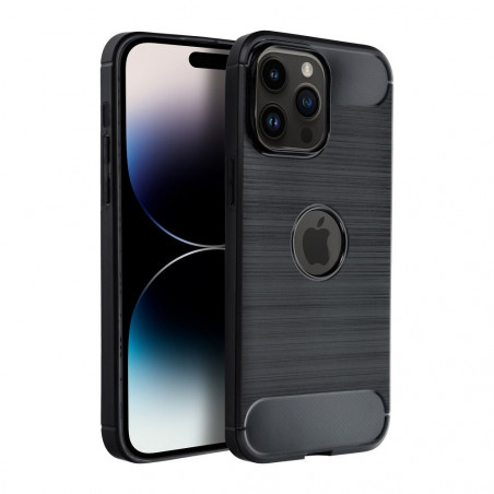 Kryt Carbon na Apple iPhone 14 Elegant Čierny
