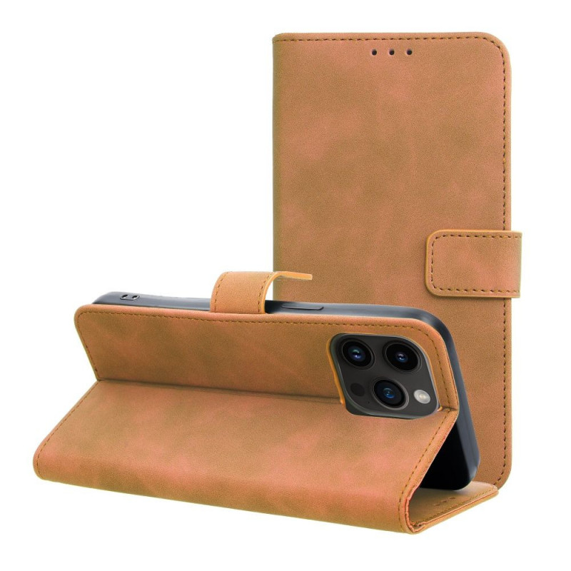 Peňaženkové puzdro TENDER Book na Apple iPhone 14 Pro Max Hnedý