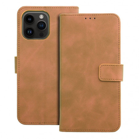 Peňaženkové puzdro TENDER Book na Apple iPhone 14 Pro Max Hnedý