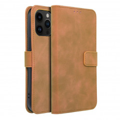 Peňaženkové puzdro TENDER Book na Apple iPhone 14 Pro Max Hnedý
