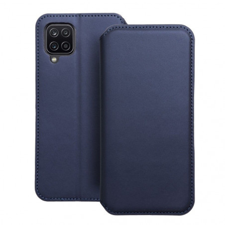 Peňaženkové puzdro Dual Pocket book na Samsung Galaxy M12 Tmavší modrý 