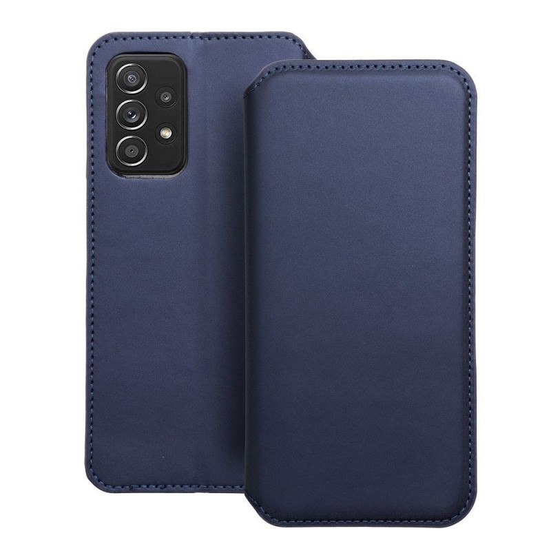 Peňaženkové puzdro Dual Pocket book na Samsung Galaxy A52 5G Tmavší modrý 