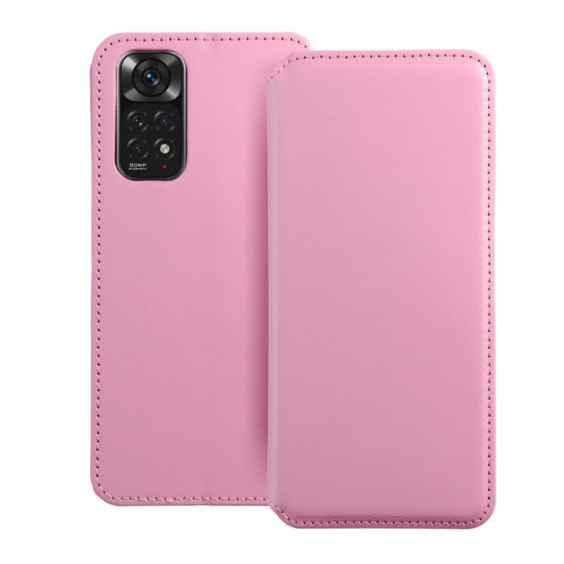 Peňaženkové puzdro Dual Pocket book na XIAOMI Redmi Note 11S Svetlo ružový 