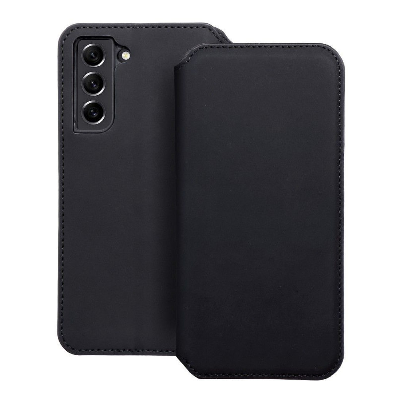 Peňaženkové puzdro Dual Pocket book na Samsung Galaxy S21 FE 5G Čierny 