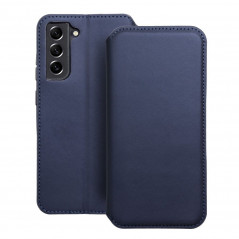 Peňaženkové puzdro Dual Pocket book na Samsung Galaxy S21 FE 5G Tmavší modrý