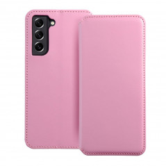 Peňaženkové puzdro Dual Pocket book na Samsung Galaxy S21 FE 5G Svetlo ružový