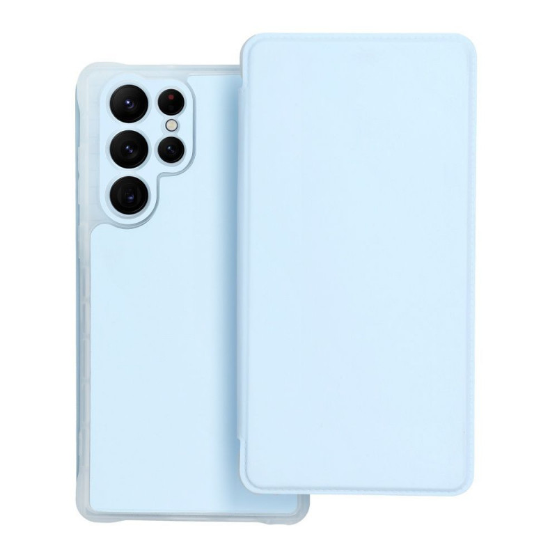Peňaženkové puzdro Piano Book na Samsung Galaxy S22 Ultra Svetlo modrý
