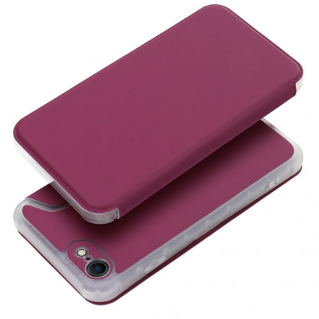 Peňaženkové puzdro Piano Book na Apple iPhone SE 2022 5G Purpurový
