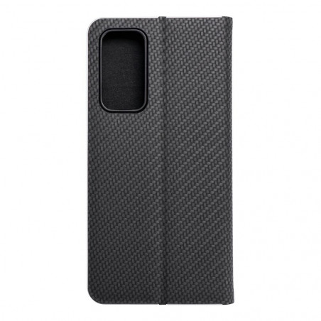 Peňaženkové puzdro LUNA Book Carbon na XIAOMI 12 Lite Uhlíkové vlákno, Elegant Čierny