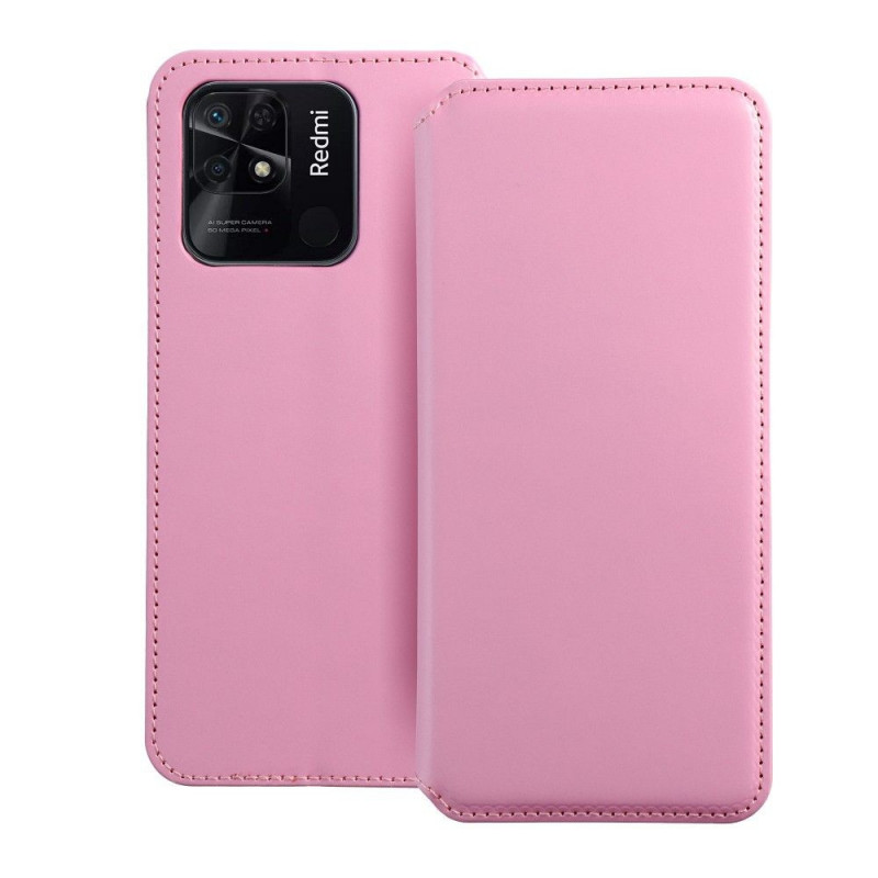 Peňaženkové puzdro Dual Pocket book na XIAOMI Redmi 10C Svetlo ružový 