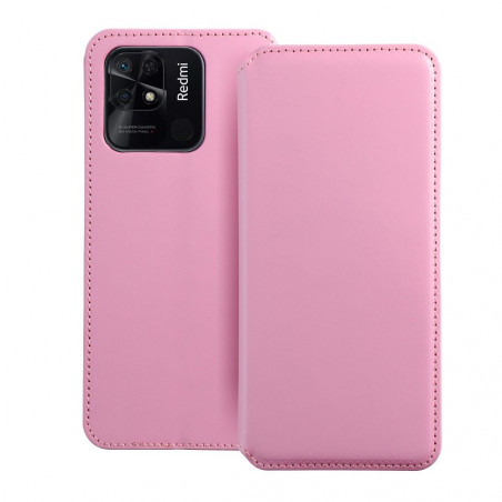 Peňaženkové puzdro Dual Pocket book na XIAOMI Redmi 10C Svetlo ružový
