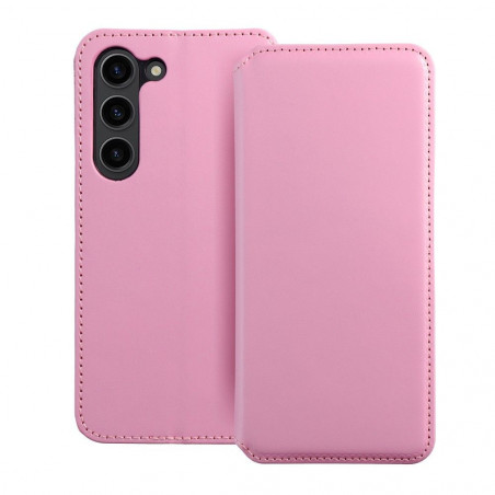 Peňaženkové puzdro Dual Pocket book na Samsung Galaxy S23 5G Svetlo ružový