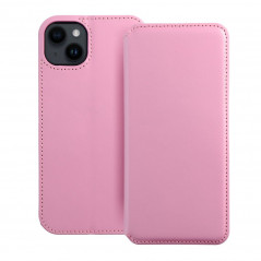 Peňaženkové puzdro Dual Pocket book na Apple iPhone 14 Plus Svetlo ružový 