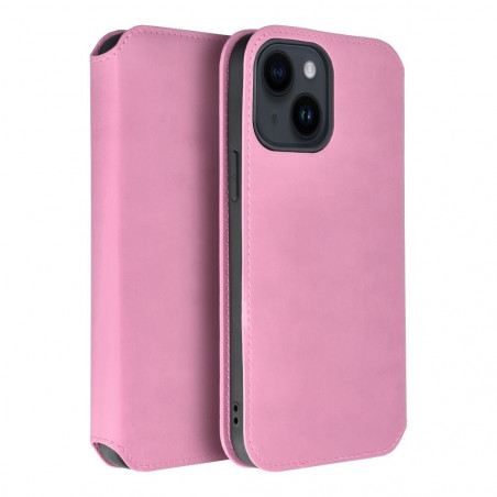 Peňaženkové puzdro Dual Pocket book na Apple iPhone 14 Svetlo ružový