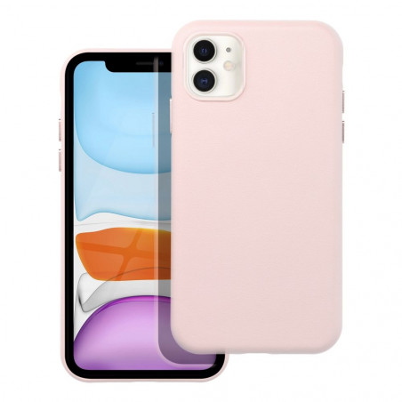 Kryt Leather Mag Cover na Apple iPhone 11 Elegant MagSAFE Pieskovo ružový