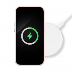 Kryt Leather Mag Cover na Apple iPhone 14 Pro Max Elegant  MagSAFE  Pieskovo ružový