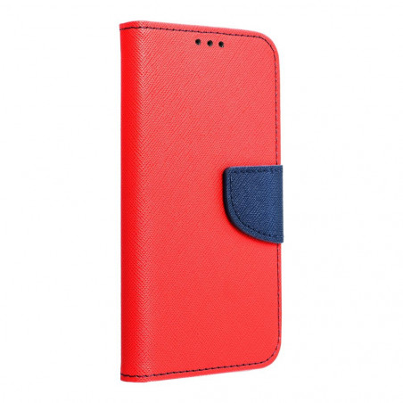 Peňaženkové puzdro Fancy Book na Apple iPhone 14 Červený / Námornícka modrá